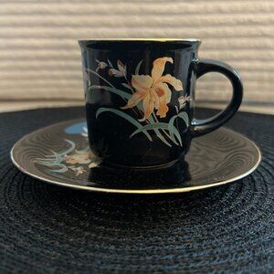 Vintage Japanese Porcelain Demitasse Cup & Saucer Set